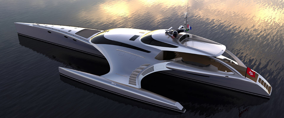 futuristic yacht composite materials